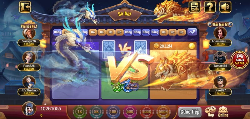 Cách chơi Rồng Hổ Đại Chiến 68 game bài bất bại