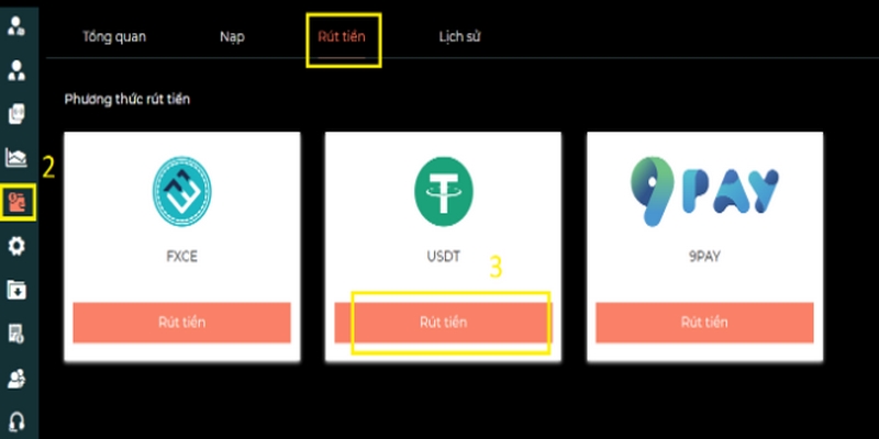 Rút tiền bằng USDT nhanh gọn, đơn giản chỉ với  vài thao tác