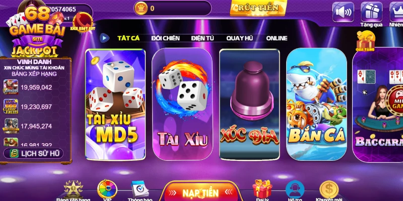 Cách chơi cơ bản từng loại game tại 68 game bài